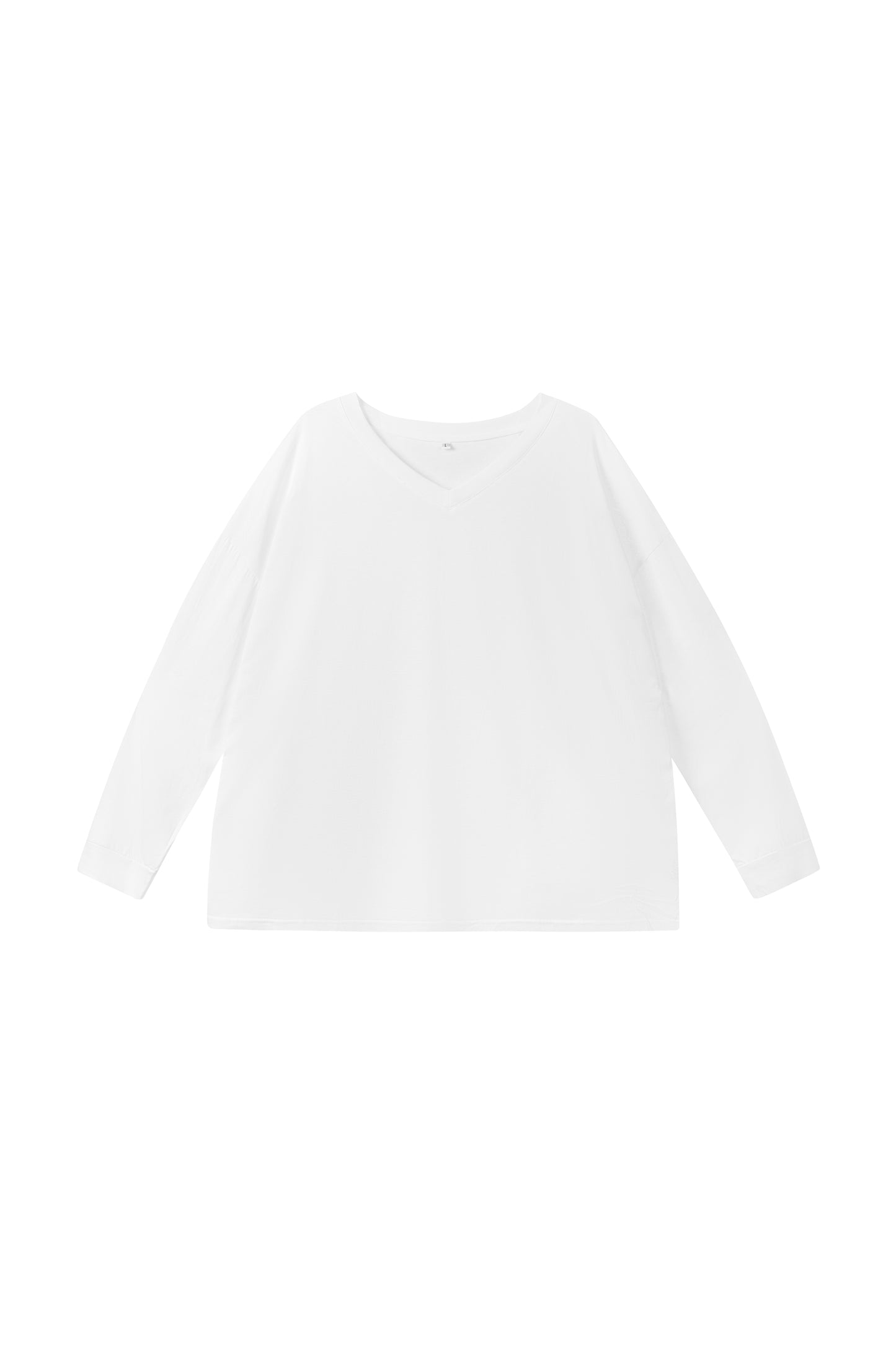 V-neck long sleeve top in grey