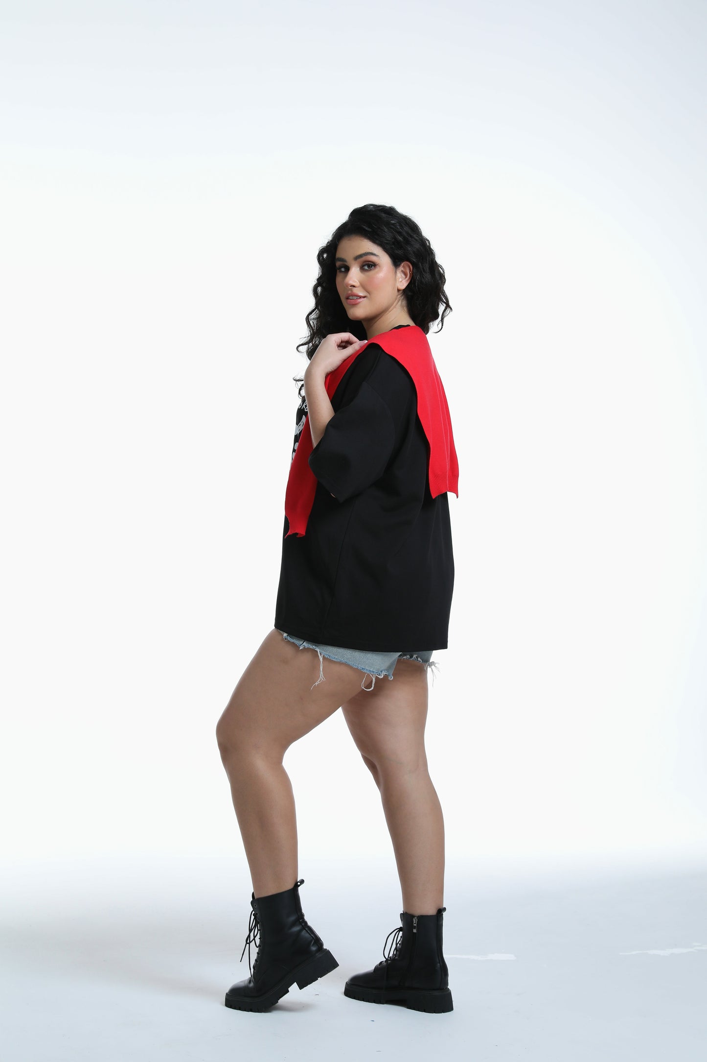 Shawl-collar Layered tee