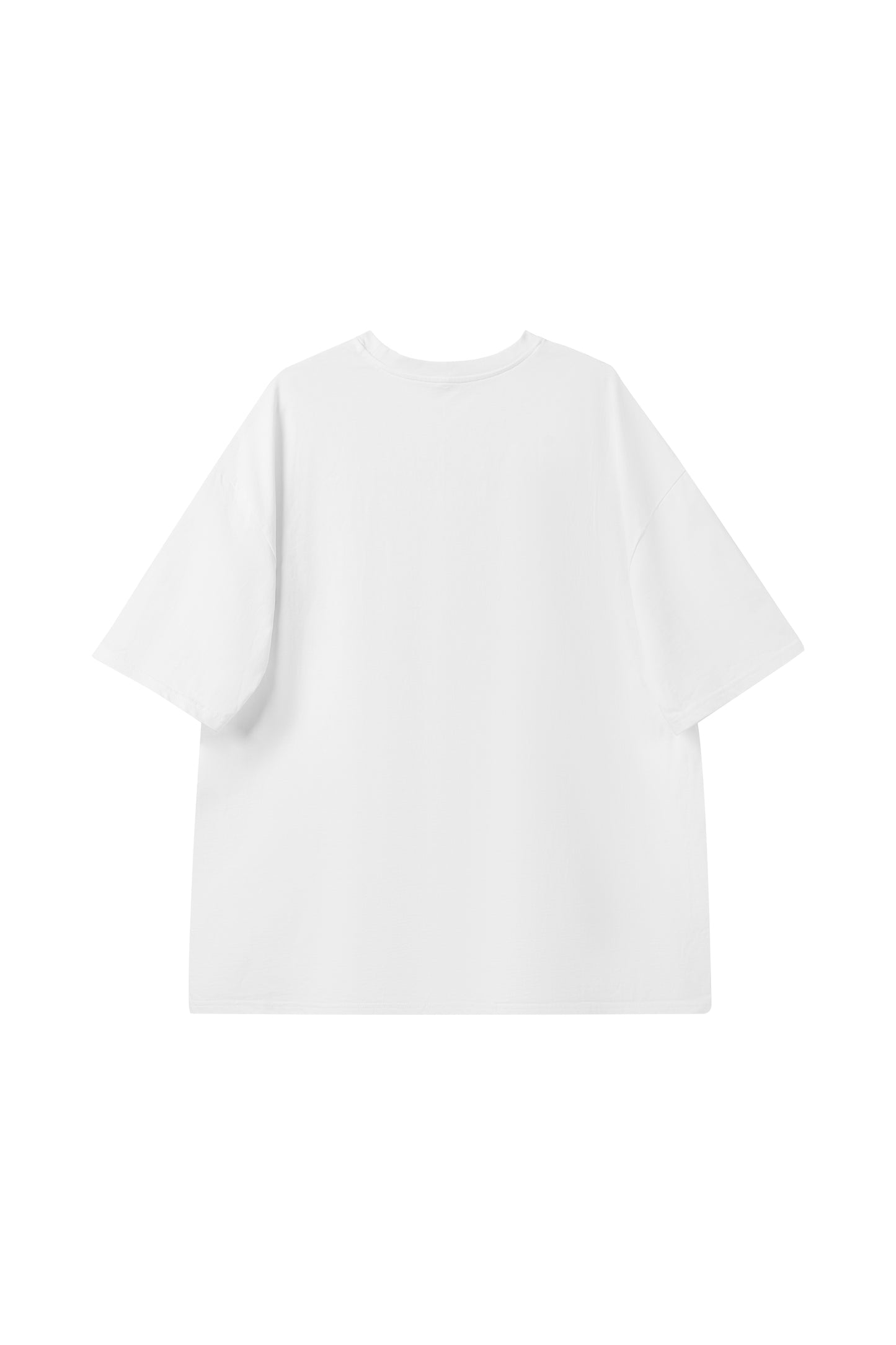 Stripe Front Print Graphic Tee in white
