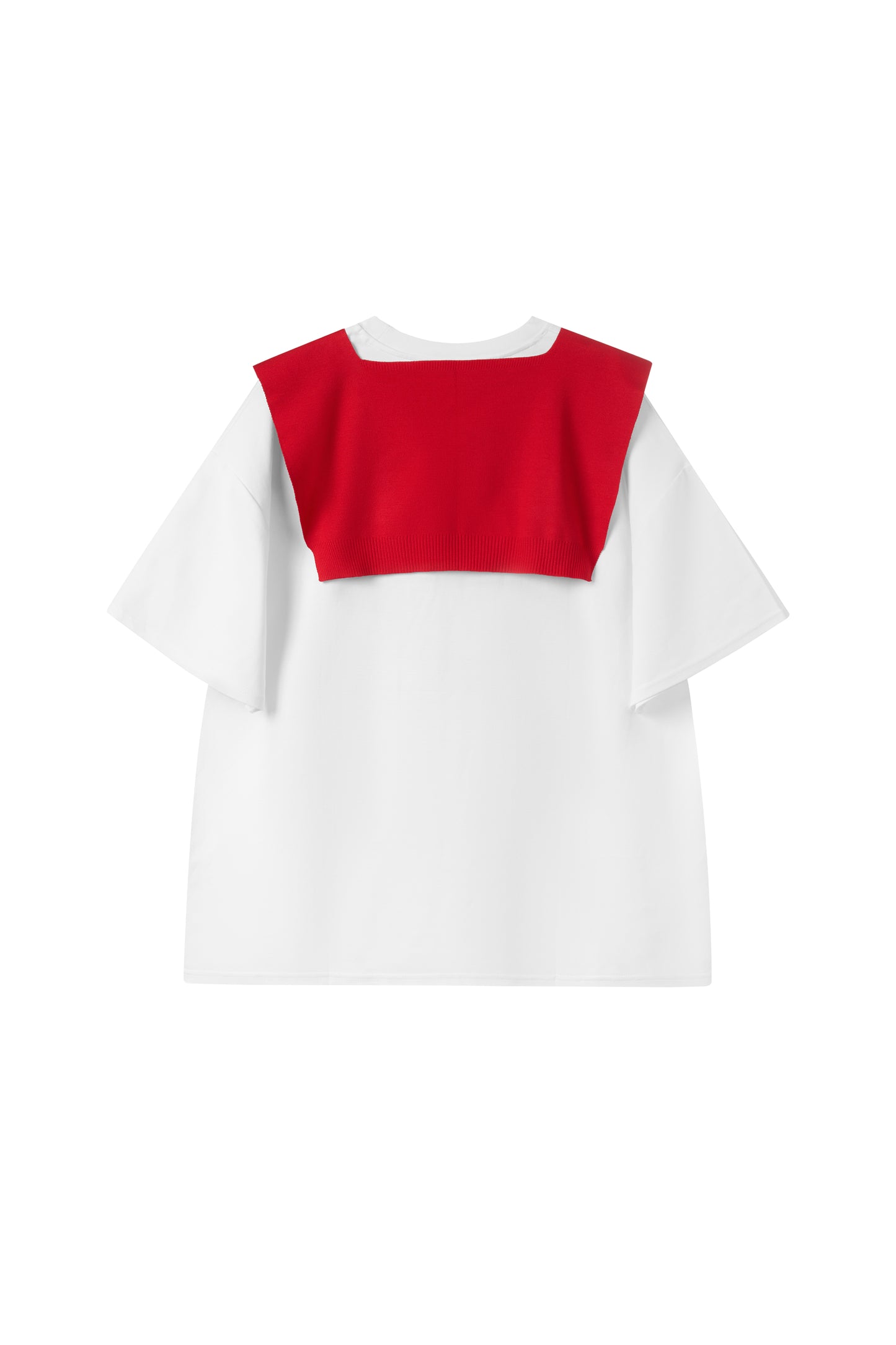 Shawl-collar Layered tee