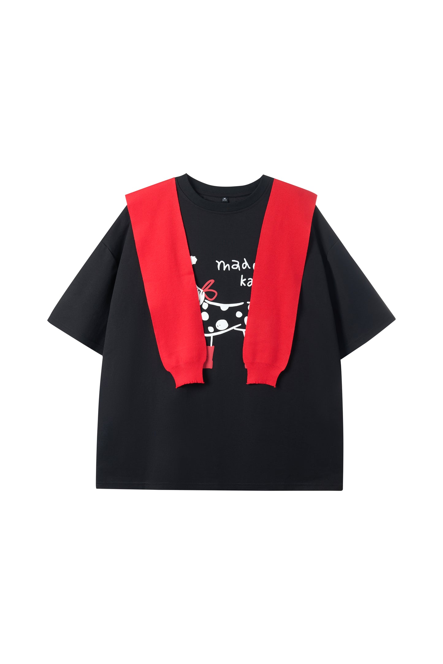 Shawl-collar Layered tee