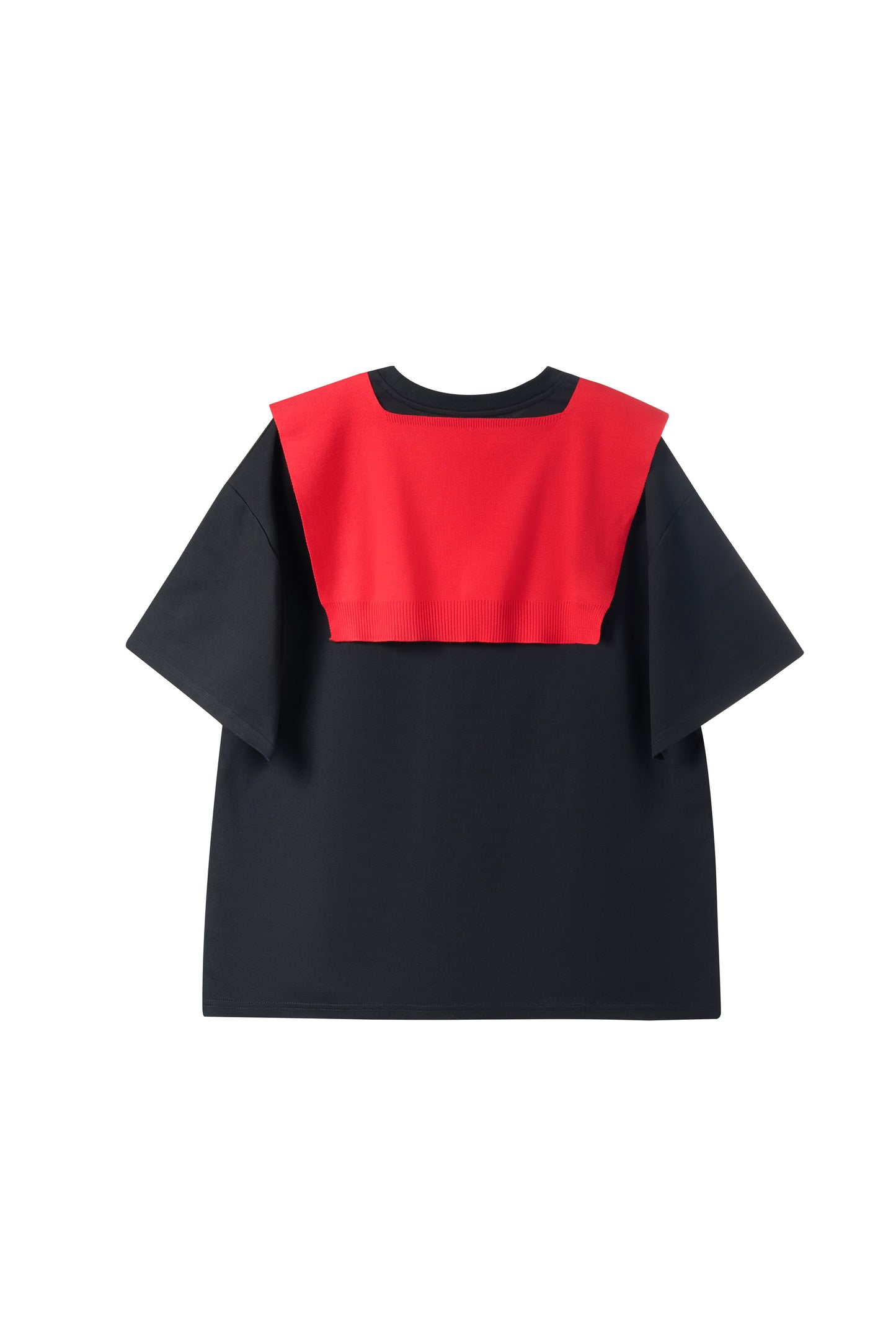 Shawl-collar Layered tee