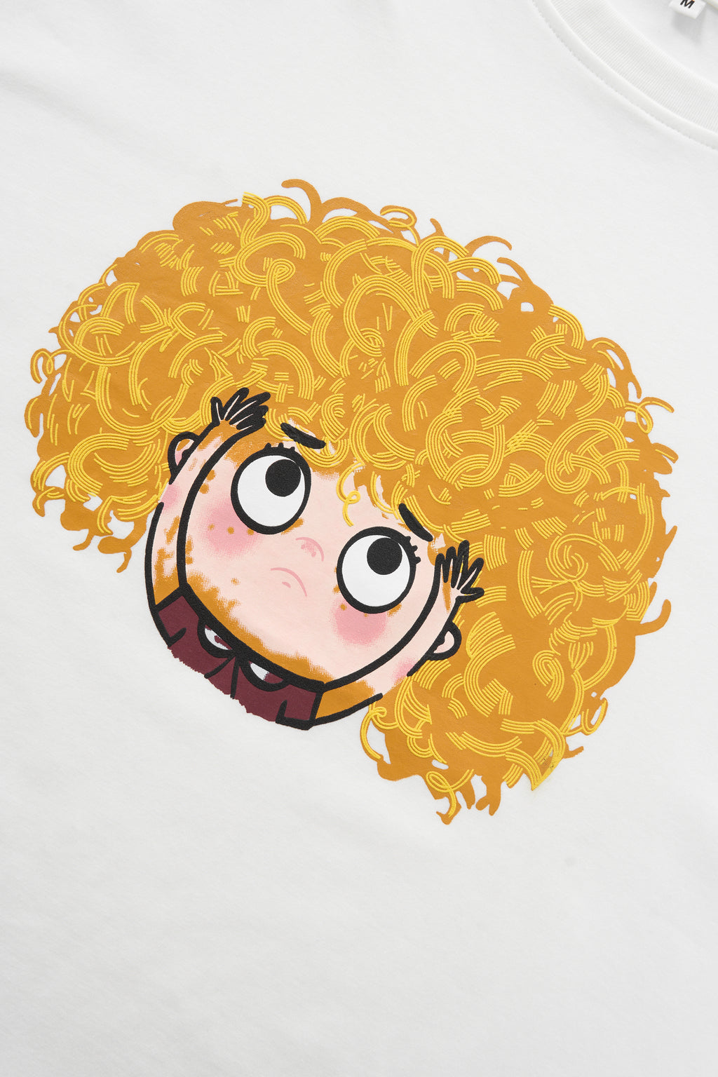 Face Graphic Tee in white