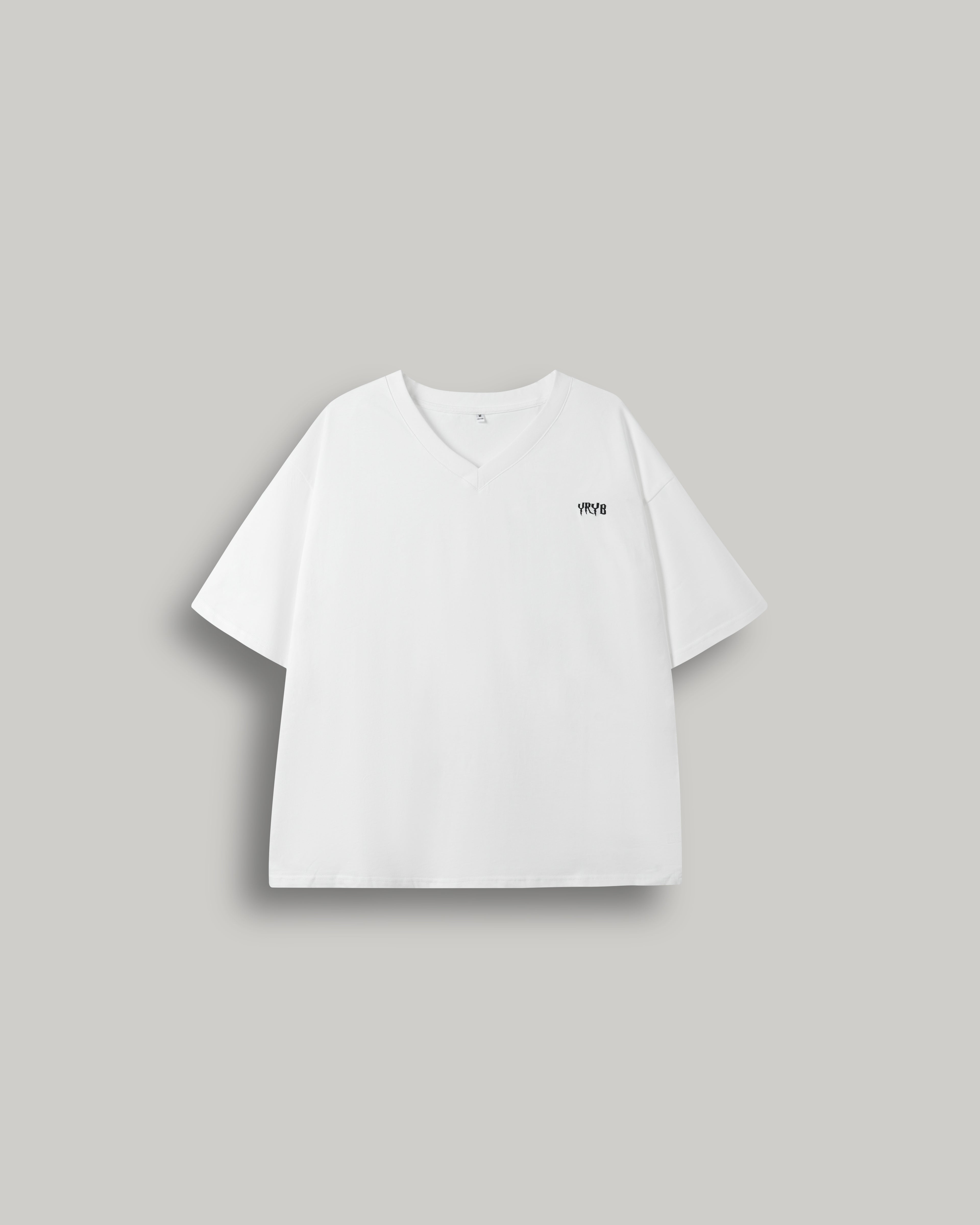 V-neck tee in black with YRYB logo