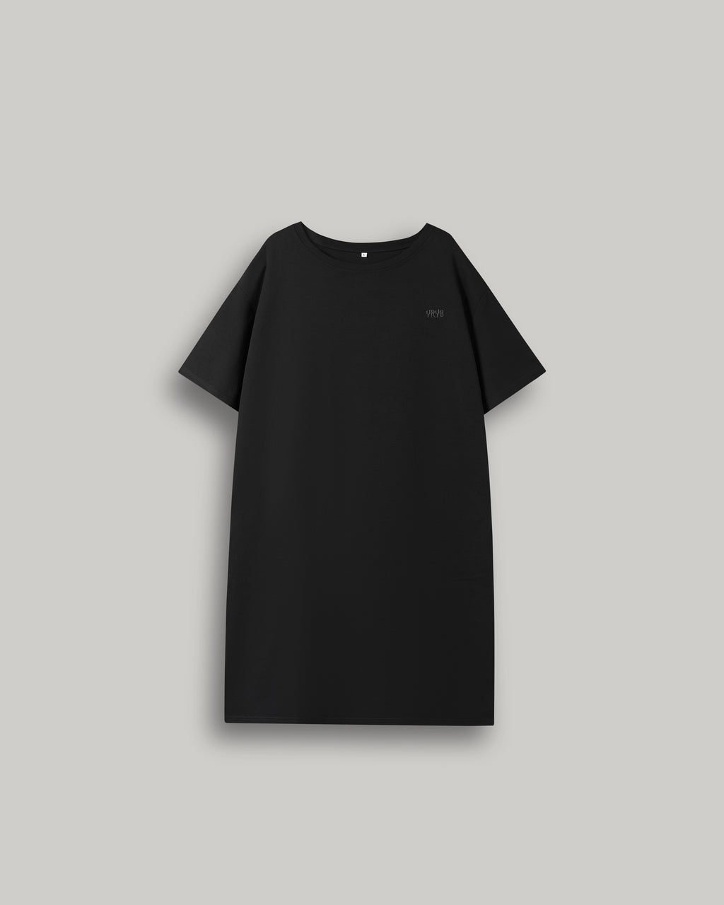 Midi T-shirt Dress in black with YRYB logo