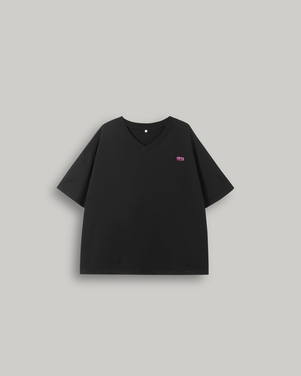 V-neck tee in black with YRYB logo
