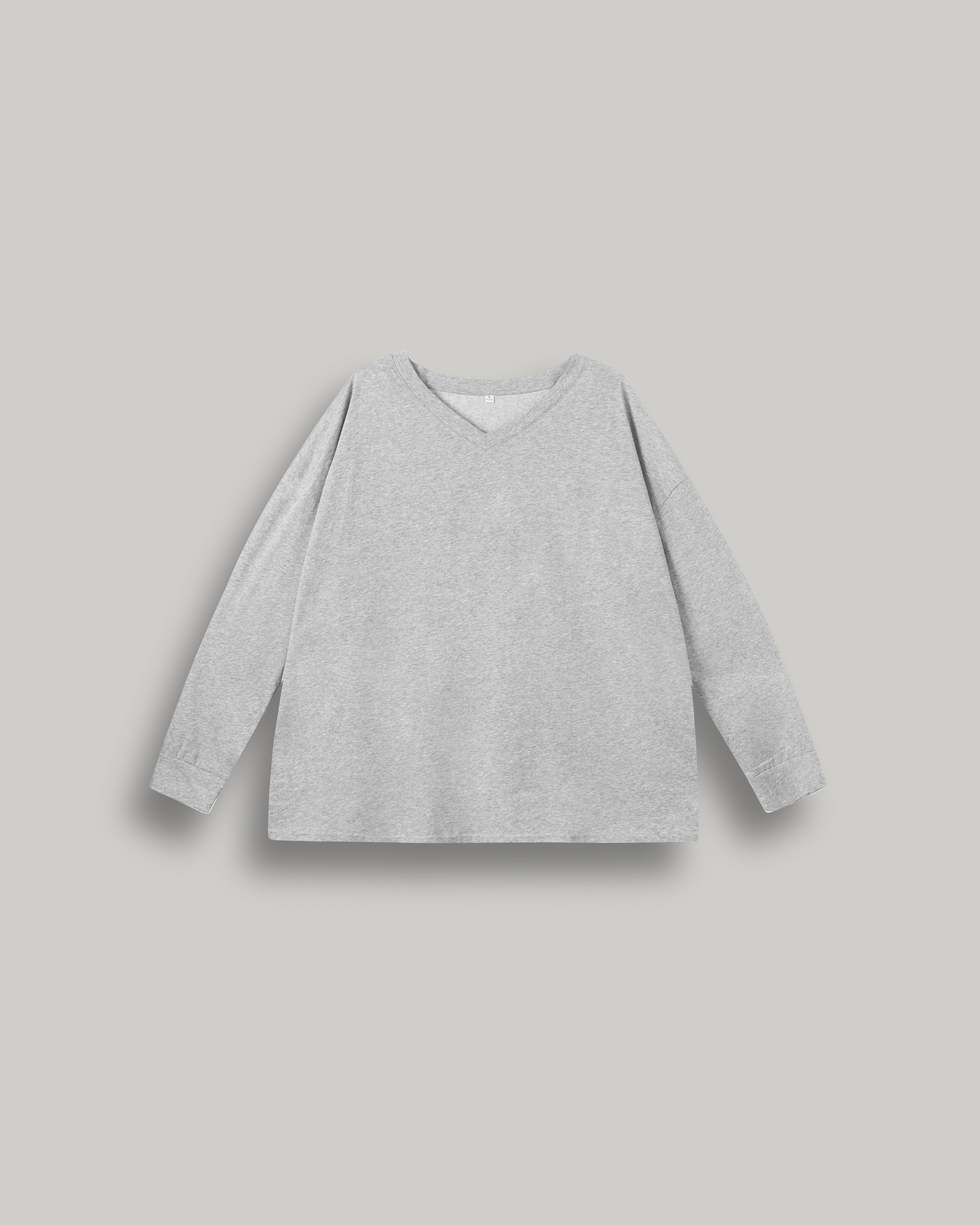 Long-sleeve Top with V-neck