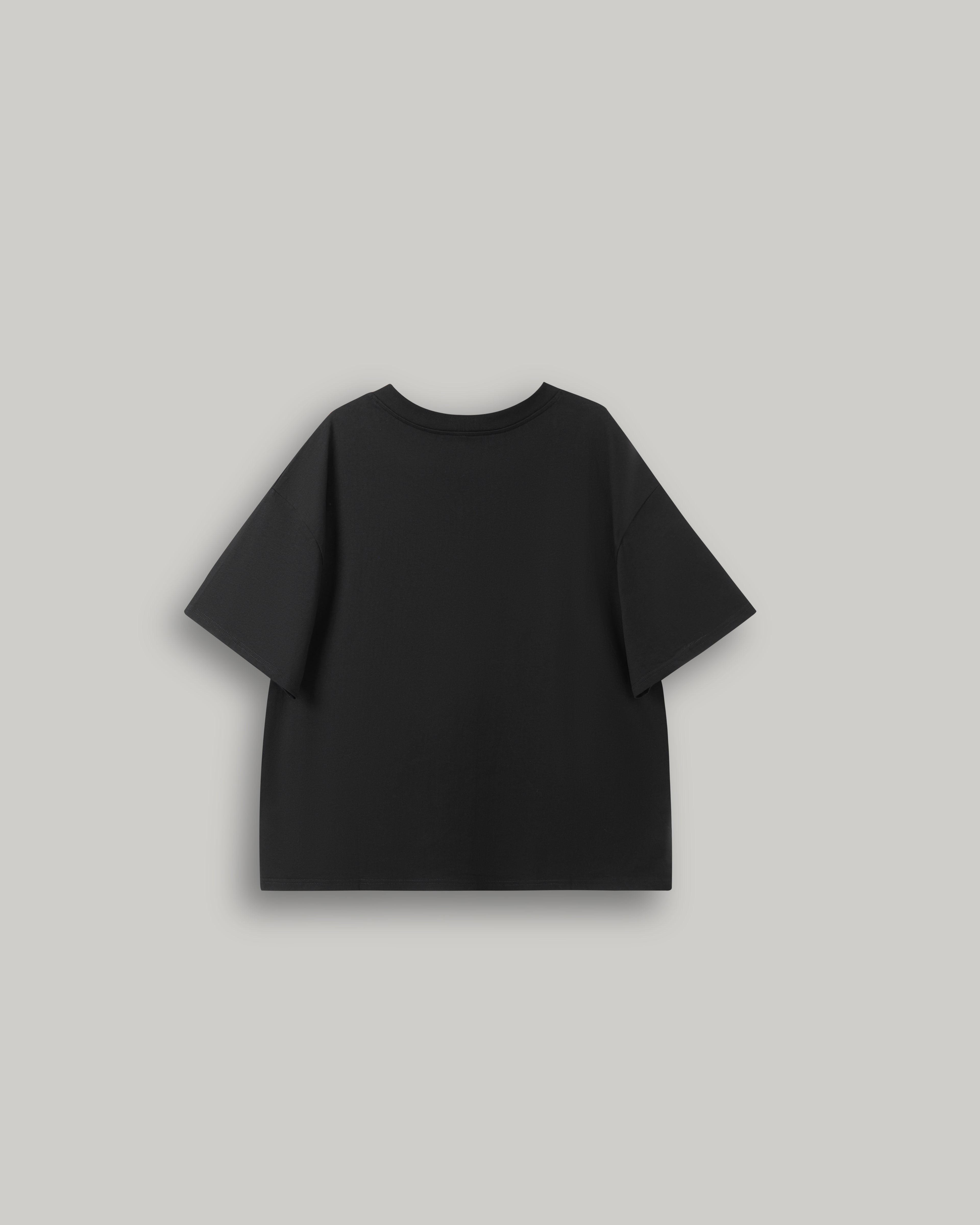V-neck tee in black with YRYB logo