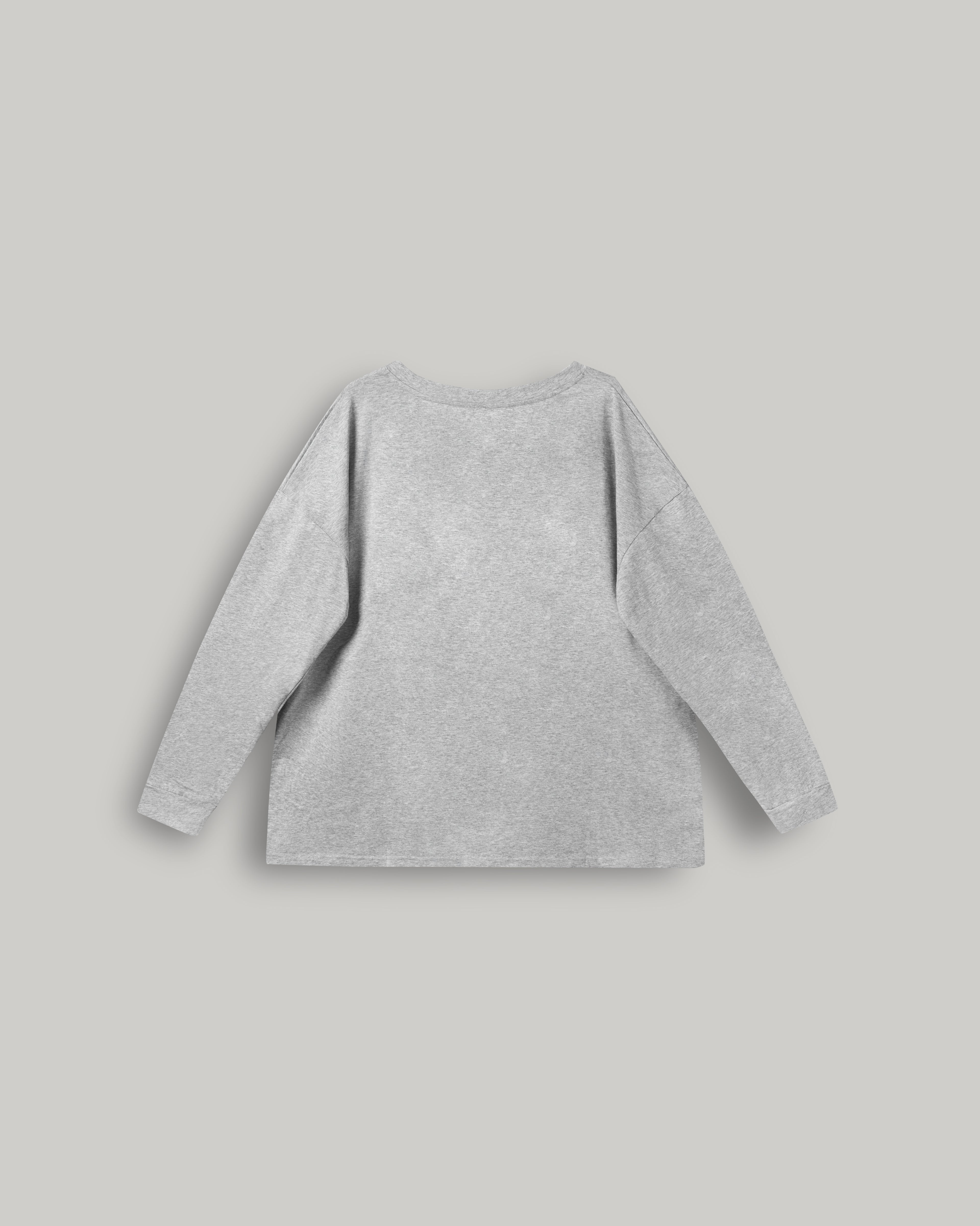 Long-sleeve Top with V-neck