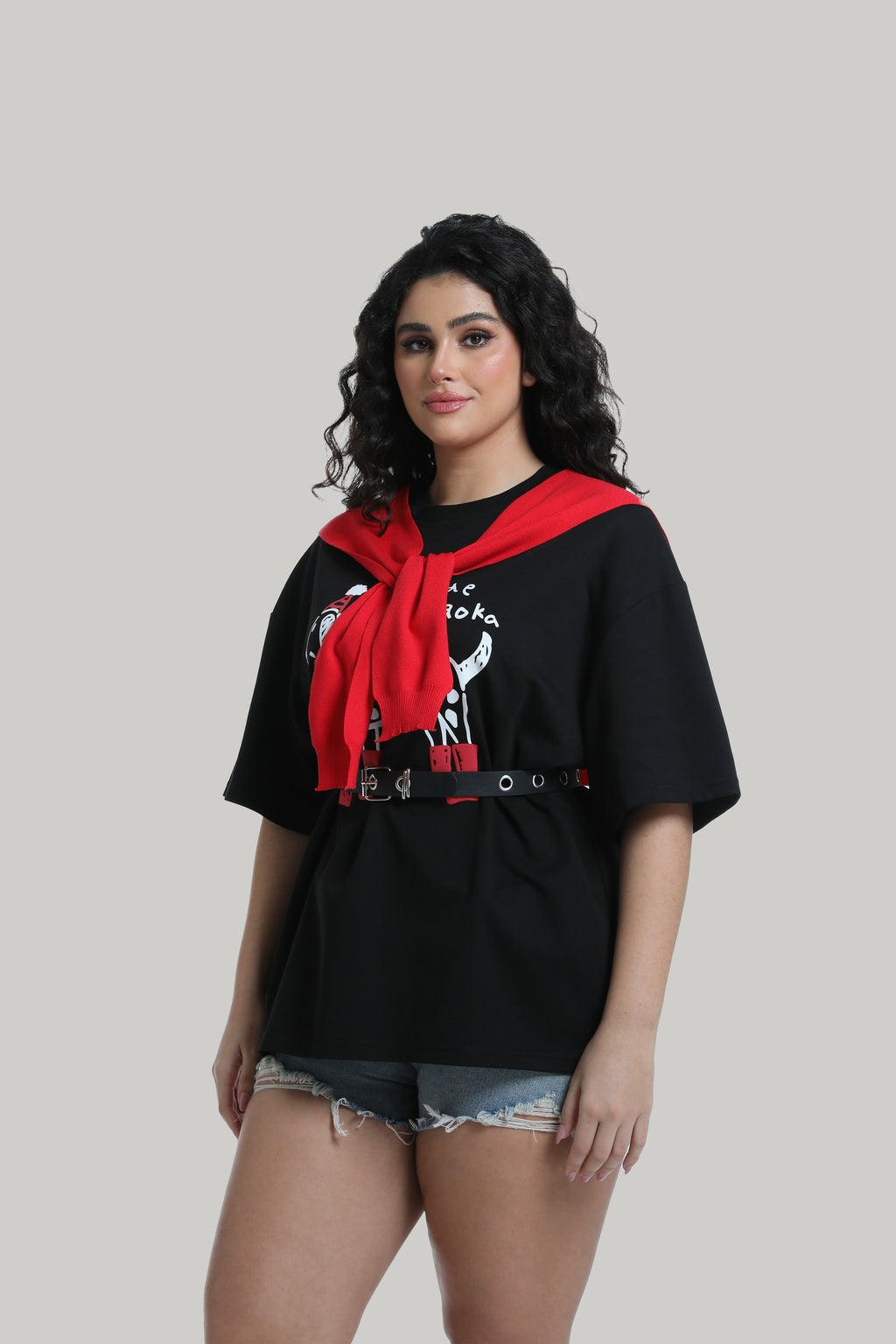 Shawl-collar Layered tee