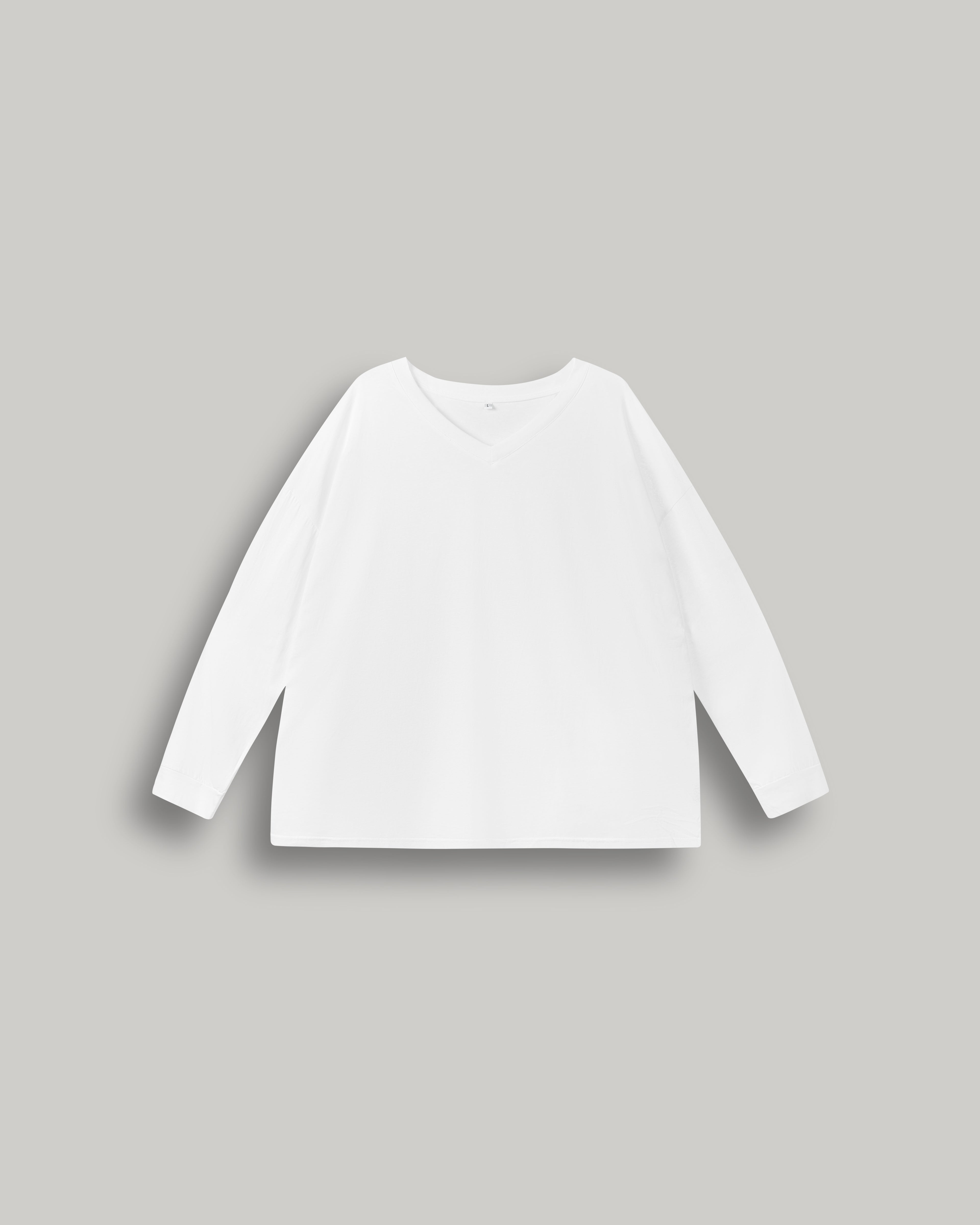Long-sleeve Top with V-neck